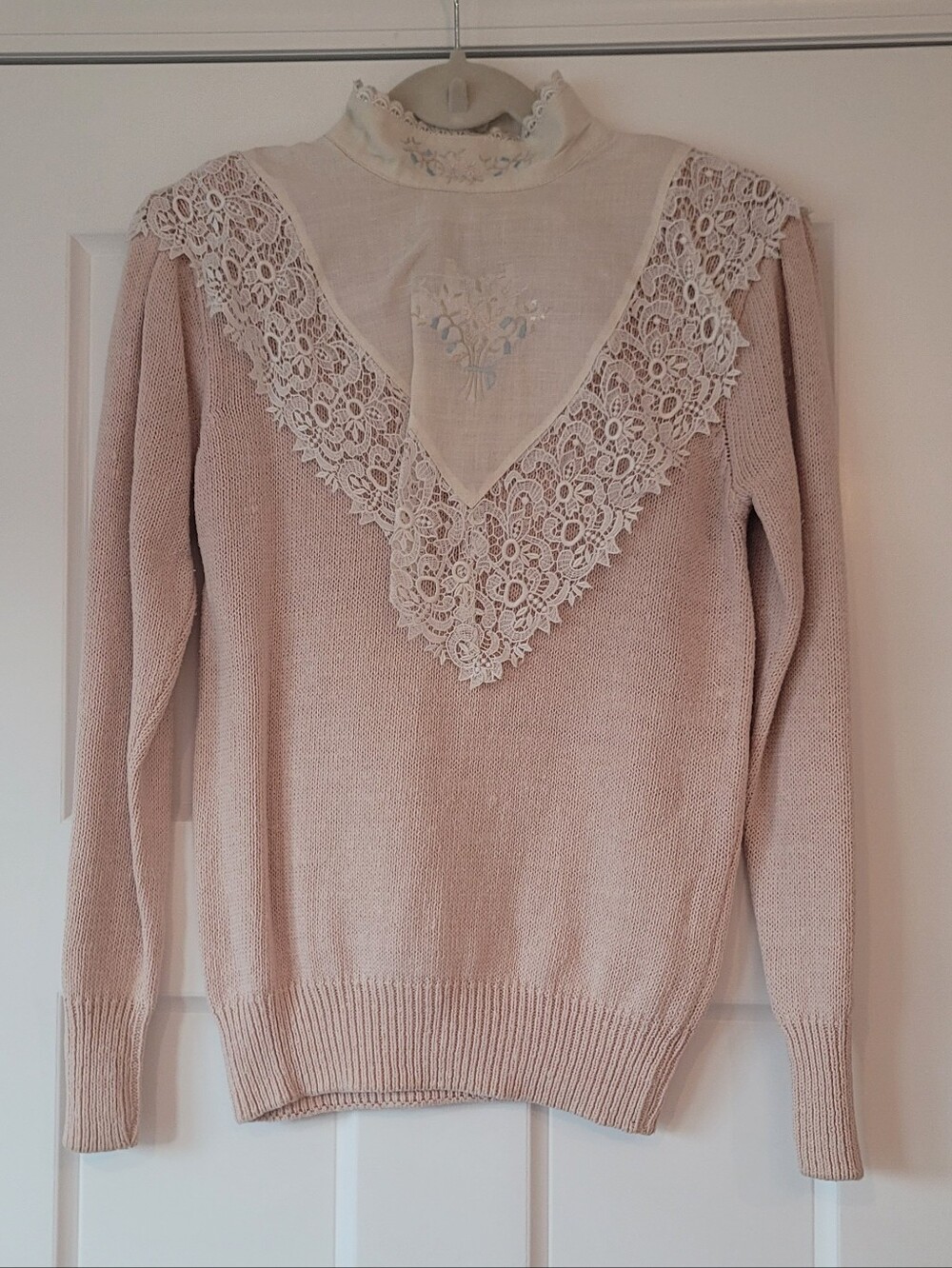 Vintage Beldoch Popper Light Peach Sweater